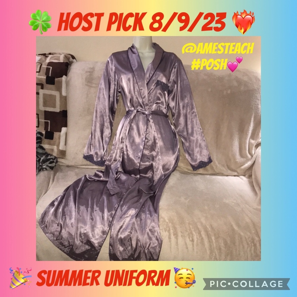 Gilligan & O’Malley sleepwear S/M purple Robe 💕damaged